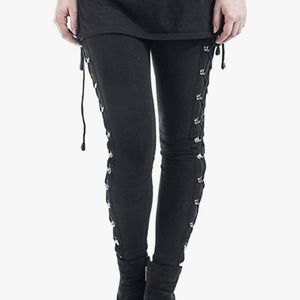 NWT Lace Up Black leggings